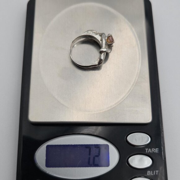 Size 6.5 Sterling Silver Cubic Zirconia Abstract Style Ring A4184 - Picture 9 of 9